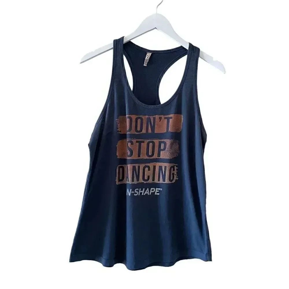 Ideal By Next Level Cotton Black Orange Graphic Tank Top Lightweight XL #1230